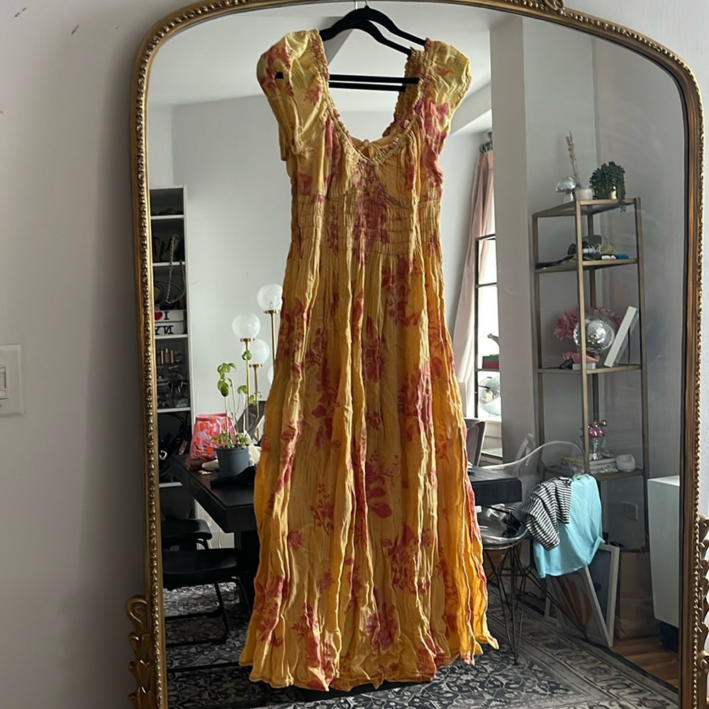 Free People Yellow Maxi dress
